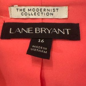 Bright salmon/coral blazer with side slits